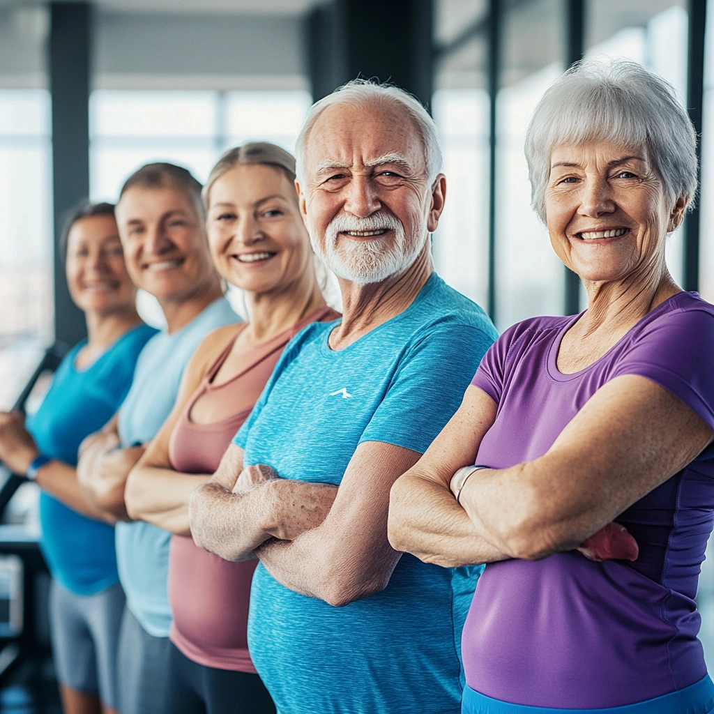 Щасливі пенсіонери після тренування